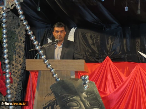 سخنرانی آقای  مهندی زارع سرپرست محترم آموزشکده در مراسم یادواره شهدای خون وقلم