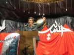 سخنرانی سرهنگ شیبانی فرمانده ناحیه مقاومت بسیج سپاه فسا در مراسم یادواره شهدای خون وقلم