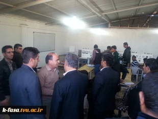 بازدید معاون استاندارو فرماندارویژه و رئیس اداره آموزش و پرورش فسا از آموزشکده 6