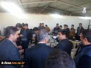بازدید معاون استاندارو فرماندارویژه و رئیس اداره آموزش و پرورش فسا از آموزشکده 7