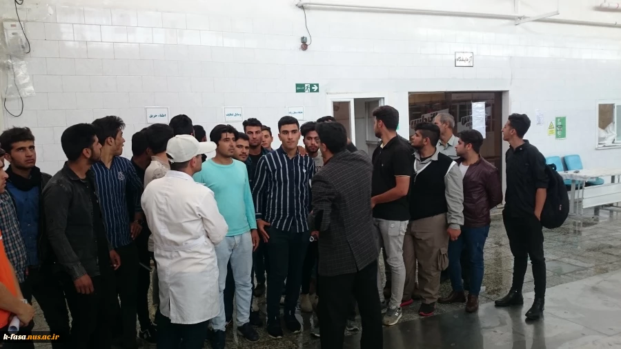 برگزاری تور صنعتی دانشجویان آموزشکده فنی کشاورزی فسا در  کارخانه مانی ماس 2