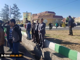 حضور پرشور دانشجویان اموزشکده فنی و کشاورزی فسا در راهپیمایی 13 آبان 3