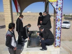 مراسم غبارروبی ، عطر افشانی و گلباران مرقد مطهر شهید انقلاب شهرستان فسا 2