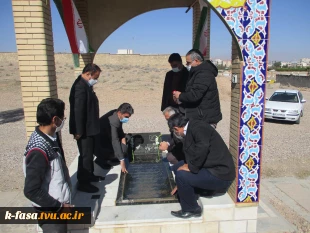 مراسم غبارروبی ، عطر افشانی و گلباران مرقد مطهر شهید انقلاب شهرستان فسا 2