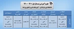 تقویم آموزشی نیمسال اول 1401-1400
