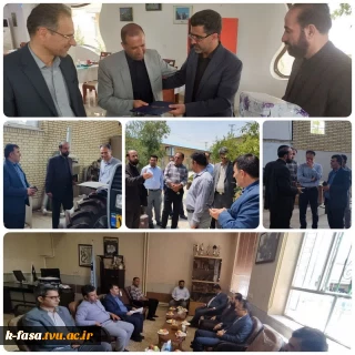بازدید دکتر اعتصامیان مشاور ریس و مدیرکل حراست دانشگاه فنی حرفه ای کشور و رئیس دانشگاه فنی حرفه ای فارس  دکتر ترک زاده از آموزشکده فنی کشاورزی فسا