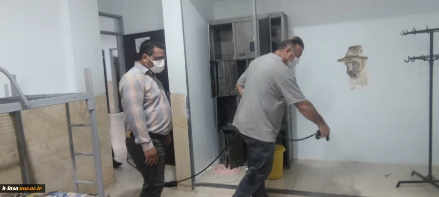 سمپاشی و گندزدایی خوابگاه دانشجویی آموزشکده ملی مهارت فسا  2
