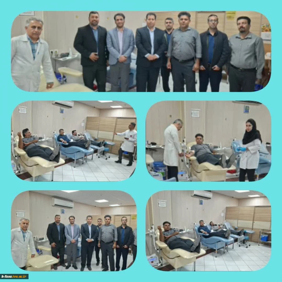 اهدای خون توسط رئیس و کارکنان آموزشکده ملی مهارت فسا 2