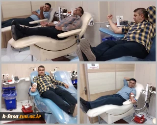 اهدای خون کارکنان آموزشکده ملی مهارت فسا به مناسبت  دهه کرامت