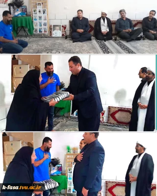 دیدار رئیس و جمعی از کارکنان آموزشکده پسران فسا با خانواده شهید ناو دنا مهدی ظهرابی فرد