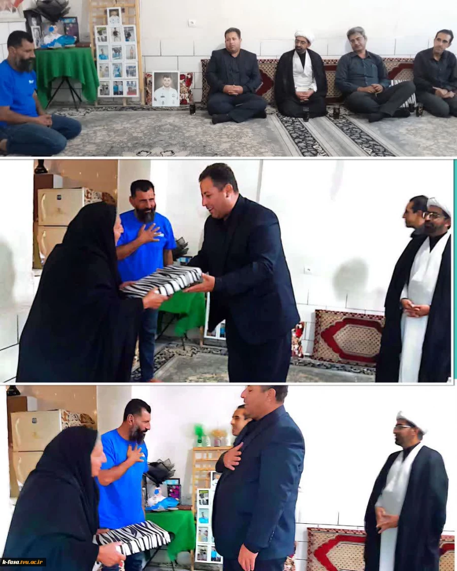 دیدار رئیس و جمعی از کارکنان آموزشکده پسران فسا با خانواده شهید ناو دنا مهدی ظهرابی فرد 2